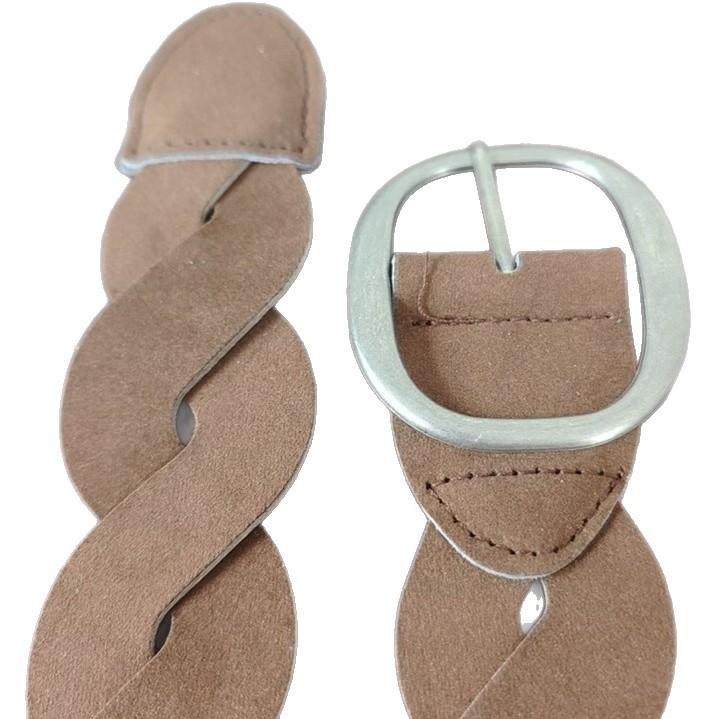 Suede Belt Accessories Women's Premium Decoration with Jeans Skirt Vintage Woven Belt Sweater Waist Seal
