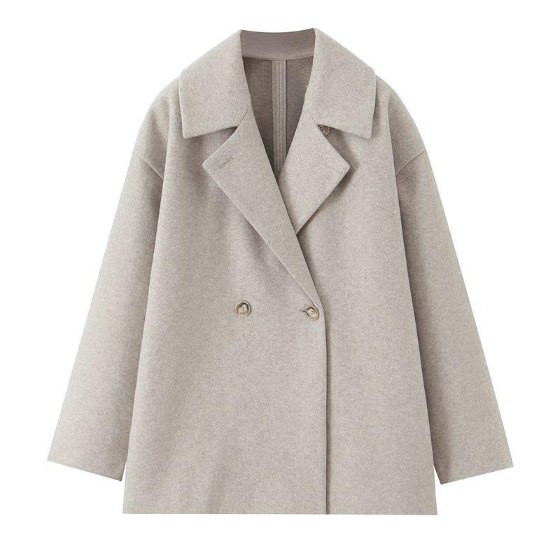 Za Autumn and Winter New Arrivals Women's Clothing Zr European and American Style Fashionable Loose Soft Double-Breasted Coat Jacket 5070650