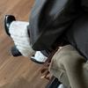 Thick heel square head gentle fluffy shoes female winter new French style with skirt fairy temperament velvet warm cotton shoes