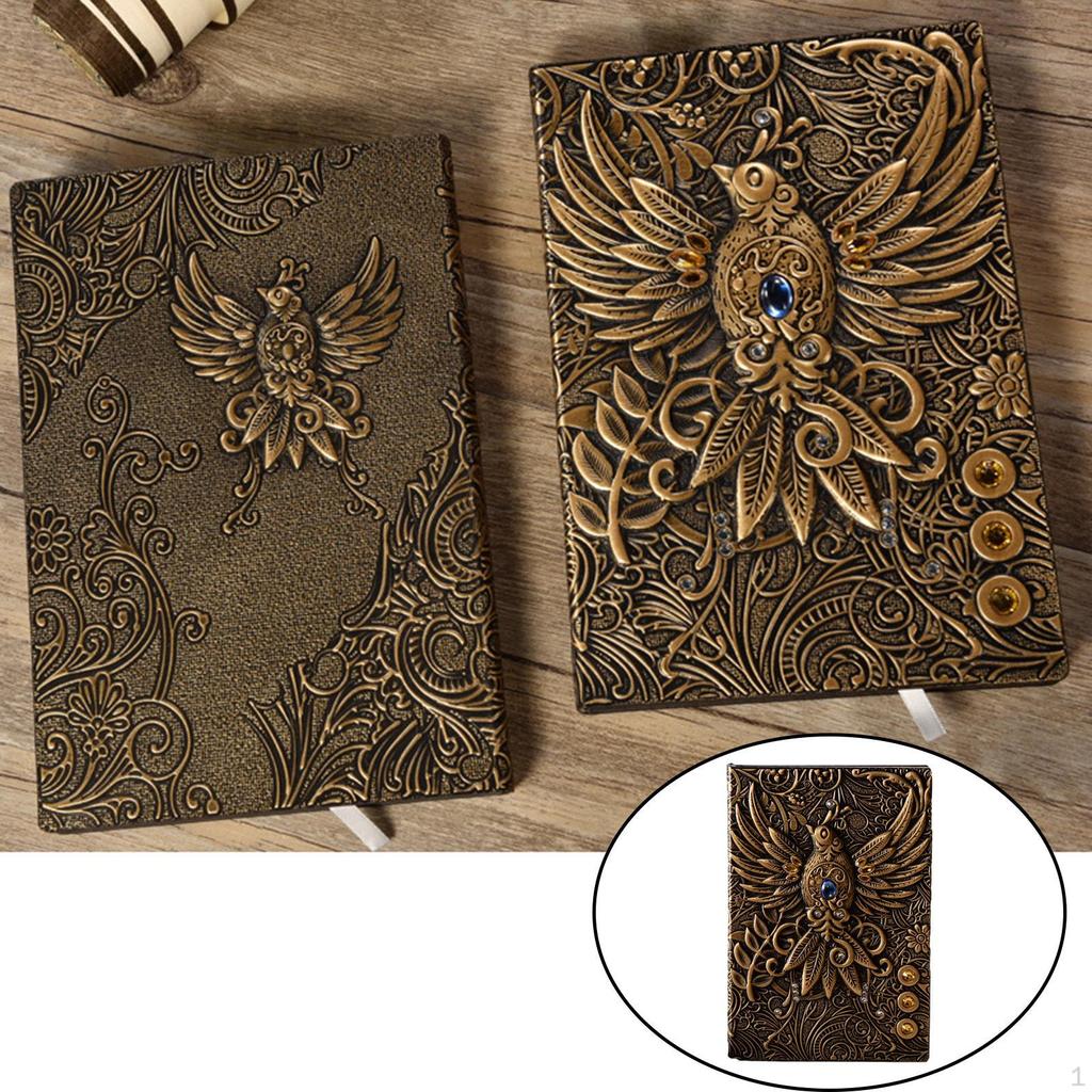 Embossed Notebook A5 Padded Journal Sketchbook for Authors And Travelers
