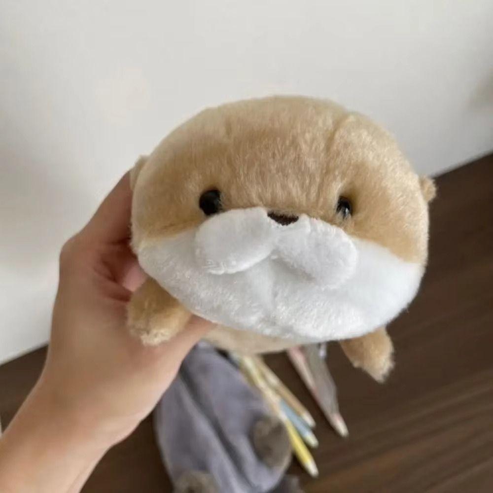 Pen Holder Plush Pencil Bag Large Capacity Stationery Bag Creative Otter Pencil Case Students