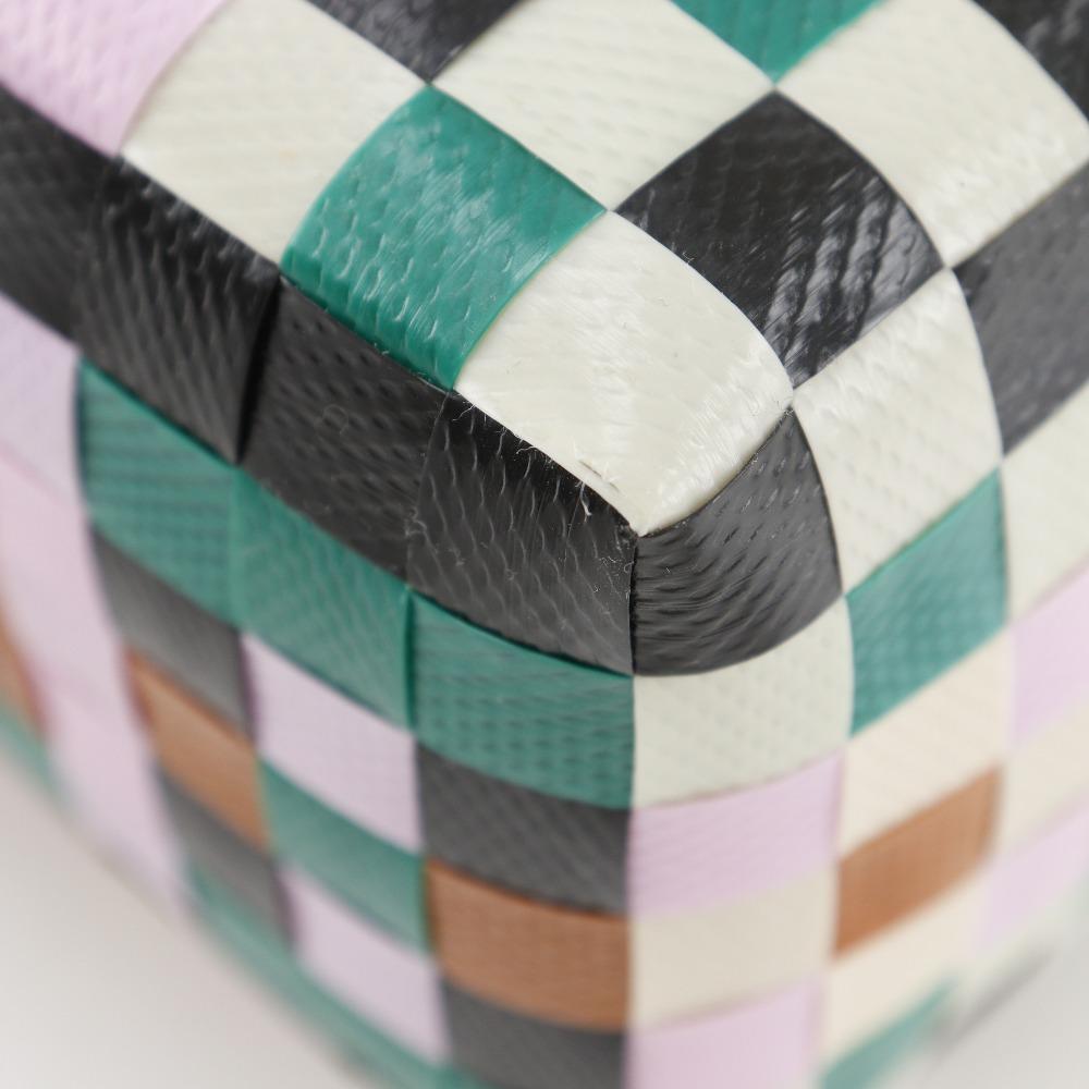 MARNI Woven Micro Basket Handbag White / multicolor polypropylene Women Used
