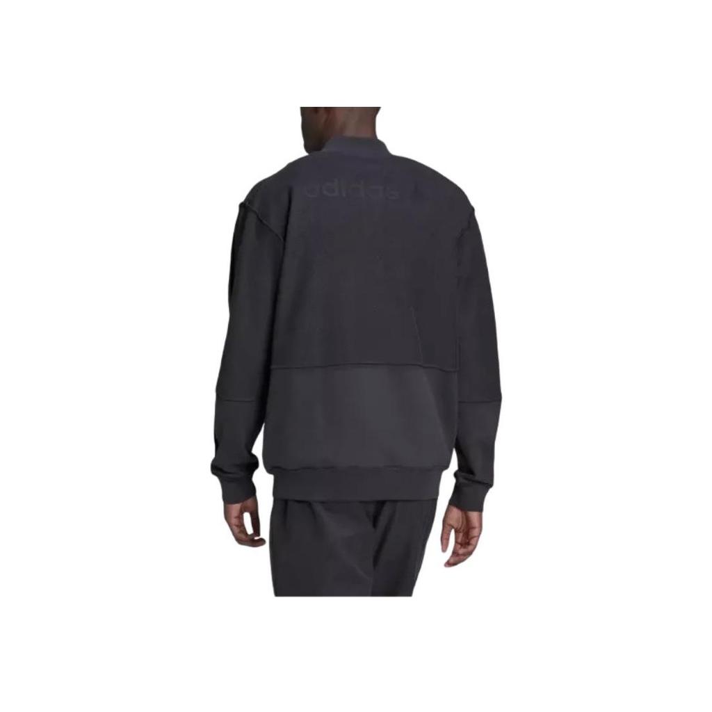 Adidas Originals Embroidered Logo Half-Zip High Collar Sweatshirt Men Tops Grey HP0417