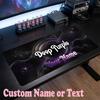 Deep Purple Customized Name Text Mouse Pad, Large Desk Mouse Mat Personalized Home Office Present