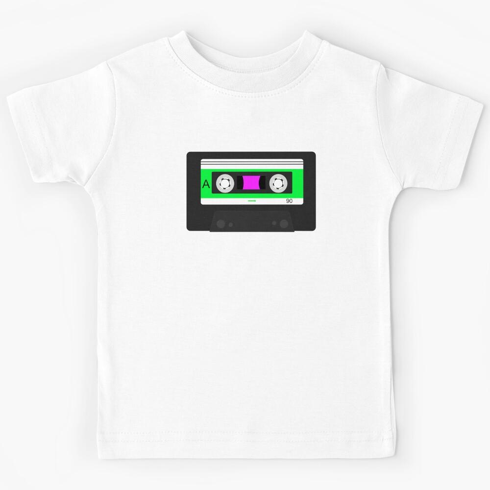 80s cassette tape neon green Kids T-Shirt 100