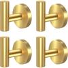 4 Packs Chrome Towel Hooks, Wall Mounted Stainless Steel Heavy Duty Robe Hooks, Bathroom Towel Holder for Kitchen Bedroom Hotel Pool Coats