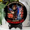 2D Flat Retro Aluminum Wall Decals In Various Sizes. Independence Day Theme, Featuring A 250th Anniversary Bald Eagle and Flag Design. Ideal for Home