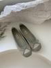 In the summer of 2025, the new French evening wind single shoes, light mouth bows, one pedal, versatile ladyshoes, soft half slippers.