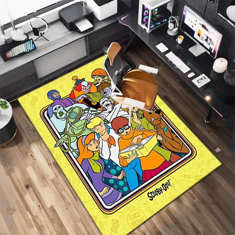 Halloween cartoon comedy adventure movie Scooby-Doo carpet is suitable for living room and bedroom doormats office balcony decorative carpet V3