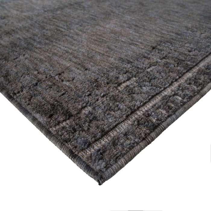 Tapis vintage doux gris noir 160x230