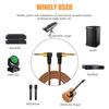 6.35mm Guitar Cable, 0.3m, 14" TRS Cable, Nylon Braided Multi-Shielded 6.35mm Stereo Jack 90 Degree Right Angle Male To 90 Degree Right Angle Male