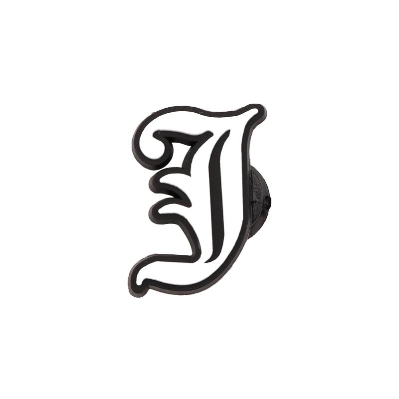 Maxun Old Alphabet Shoe Charms Letter Decoration for Clog Sandals Cute Grapheme Bracelet Party Accessories Favor 1 PCS