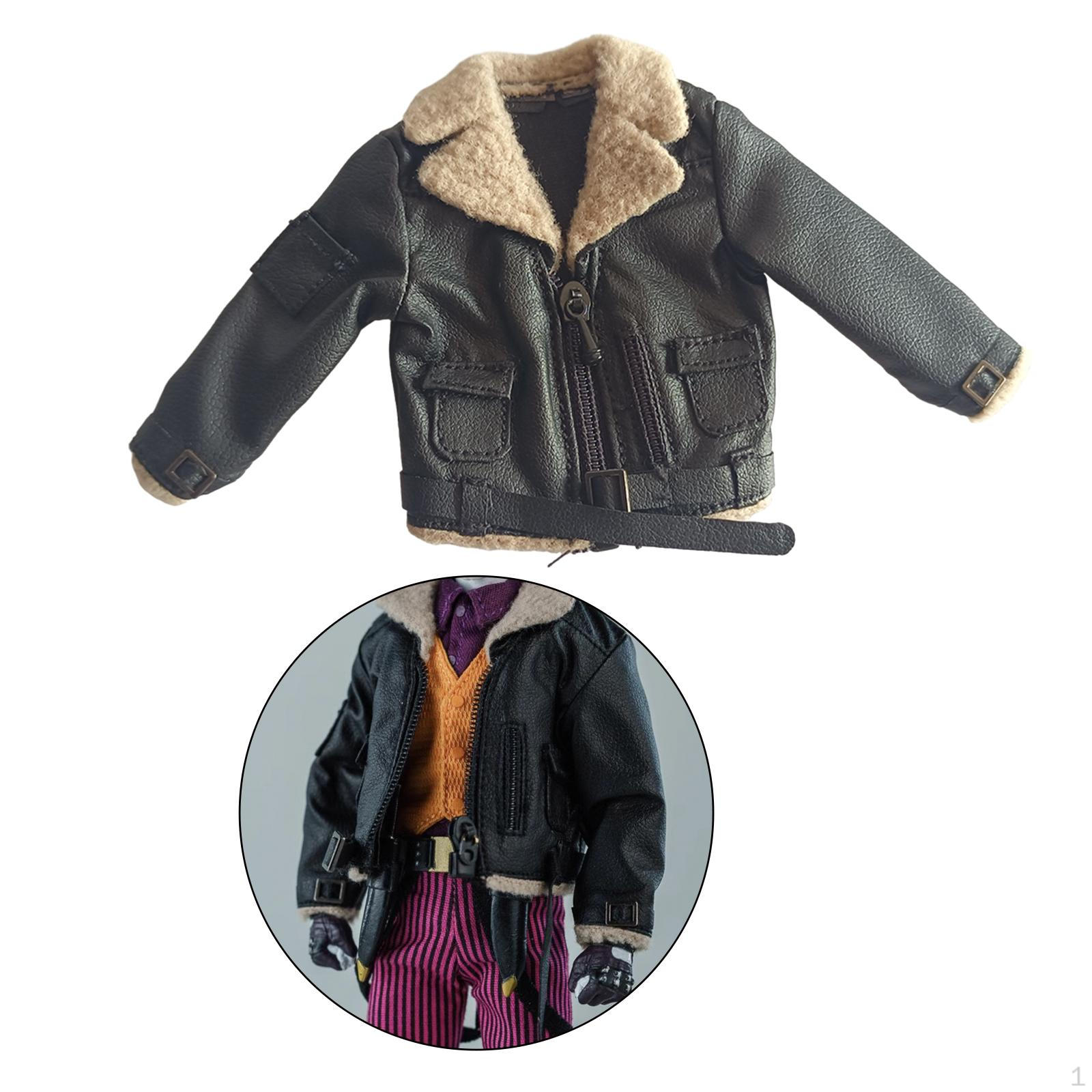 

1/12 Мужская фигурка куртка для 6-дюймовых кукол, аксессуары для фигурок чёрный