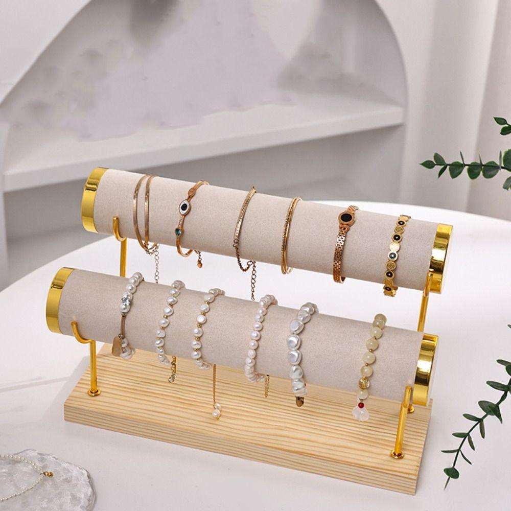 Metal Bracelet Organizer Holder Velvet Jewelry Display Stand Storage Rack  Earrings Pendants