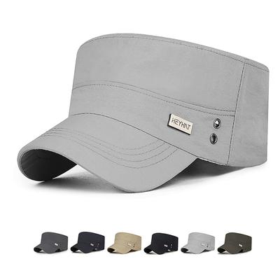 Men's Quick-Drying Cap Spring Summer Sunshade Flat Top Cap Thin Breathable Outdoor Cap for Middle-Aged