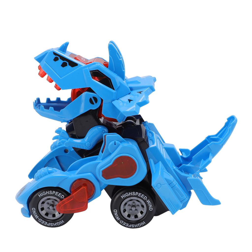 Transforming Car Dinosaur Toy Battery Powered Electric Dinosaur Car with Light Music for Toddlers