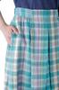 Human Woman Voluminous Tucked Skirt Check Check (Madras Pattern) / Women's / 077-5120402 143_Green