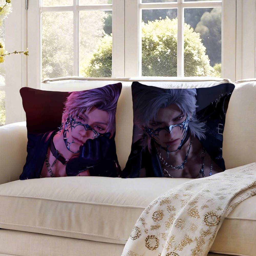 Game Love And Deepspace Sylus Pillow Case Anti-dustmite Pillowcase Invisible Zipper Silky Short Plush Sofa Cushion Cover