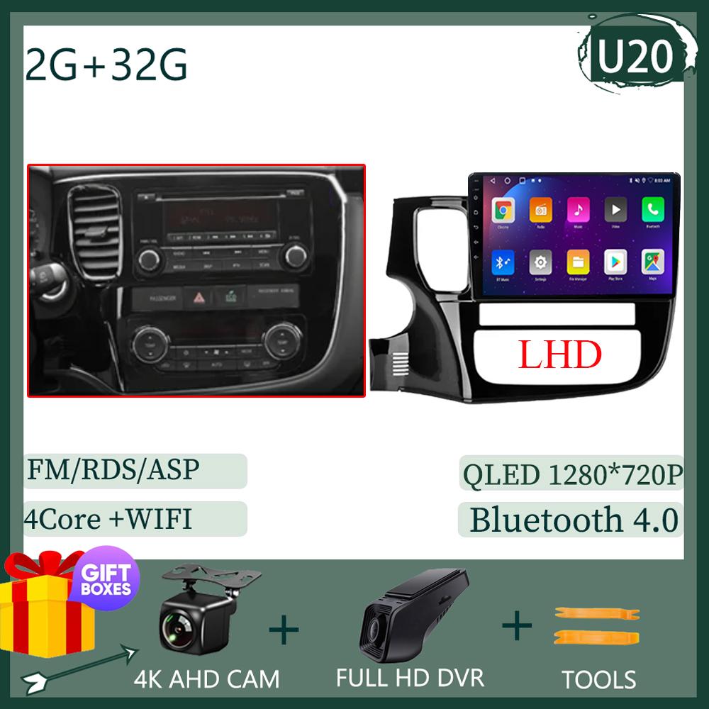 Wireless CarPlay Android 14 Auto Radio For Mitsubishi Outlander 3 GF0W GG0W 2012-2018 Car Multimedia GPS No 2din Touch Screen