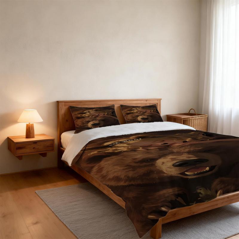 Euphoria Season 3 Sydney Sweeney Bear Cosplay Print Duvet Cover Set Soft Fabric No Filler For Adult Bedroom Home Bedding