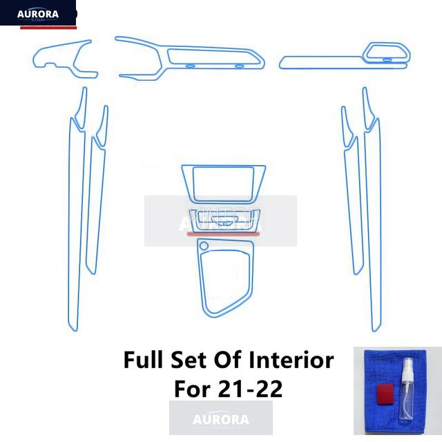 For VOLKSWAGEN TIGUAN ALLSPACE 17-22 Car Interior Center Console Transparent TPU Protective Film Anti-scratch Repair Film Refit