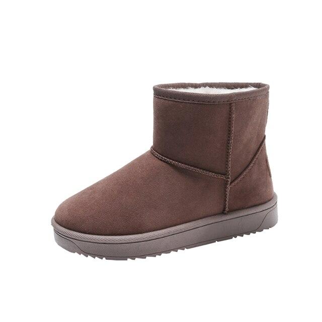 Snow Boots Women New Fashion All -Match Short Tube Cotton Shoes Winter Warmth And Velvet Thick Bread Shoes