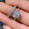 New Full-set Zirconia Couple's Ring - Fashionable Wedding Ring