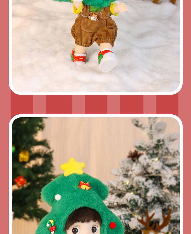 Trendy 9-inch BJD Christmas Tree Snowman Doll with Changeable Clothes - Hot-selling Holiday Gift