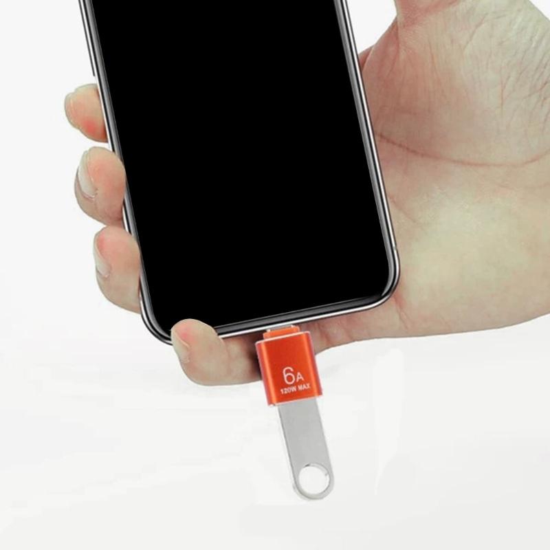 Durability Metal Type C To USB Adapter OTG Converter For Fast Data Transfer 120W 6A Charging And Device Connectivities