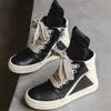 Nuove Scarpe Casual Piattaforma da Uomo in Pelle High Top Flat Skateboard Scarpe Street Trend Stivaletti