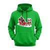Men's Casual Sports Hooded Pocket Christmas Print Long Sleeve Sweatshirt