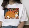 Oil Painting Cat Women's Fashion Personality Spoof Classic Oil Painting T-shirt Women Clothing Tops Harajuku Aesthetic Oversized