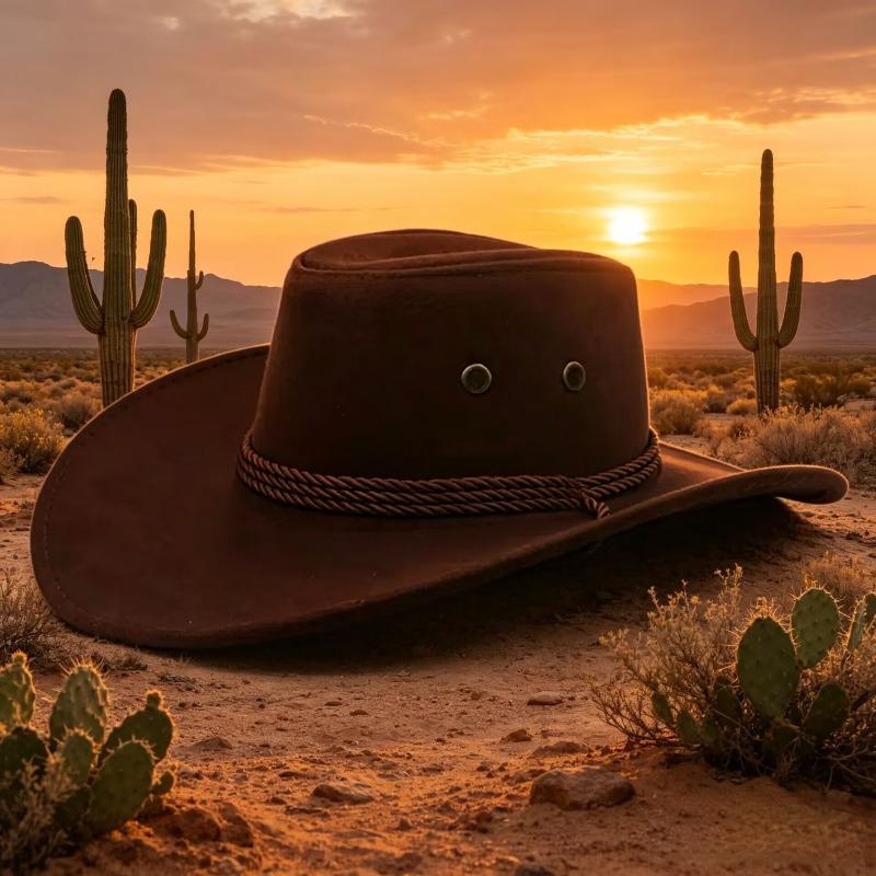 

Artificial Suede Western Cowboy Hats Vintage Big-edge Gentleman Cowgirl Jazz Hat Holidays Party Cosplay Ha 56-58cm колір темно кави