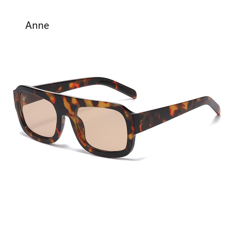 Retro Square Sunglasses Women Leopard Green Fashion Gradient Shades UV400 Cool Men Punk Sun Glasses Gafas De Sol
