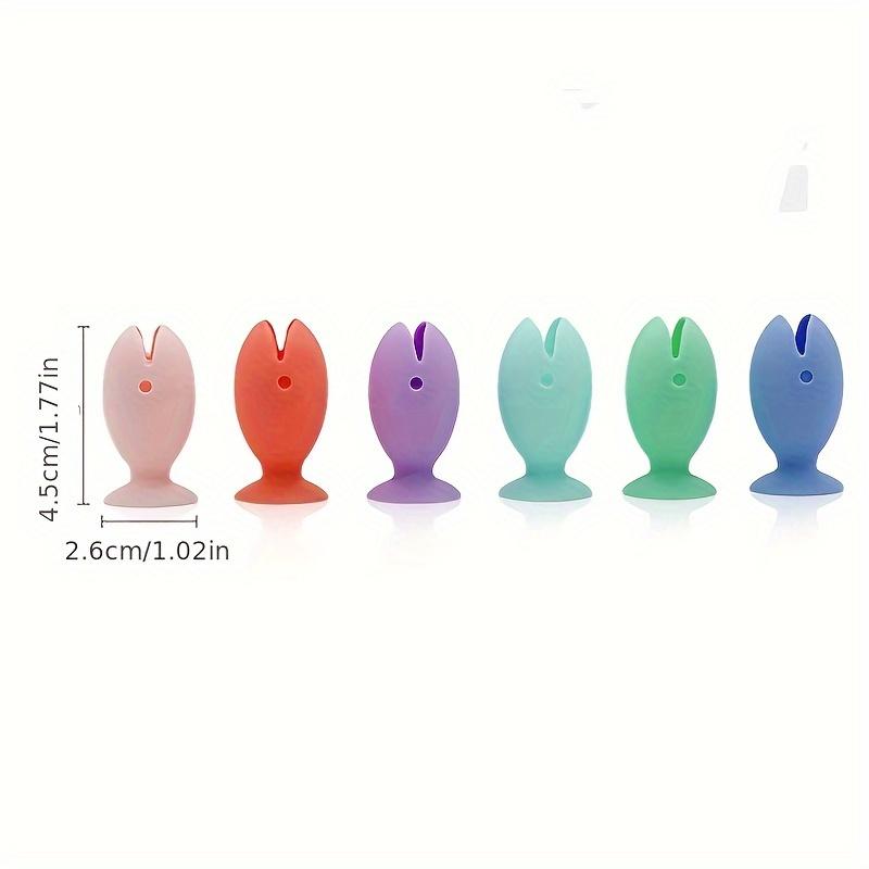 1pc Cute Standing ToothBrush Cover Cap Stand, Portable Travel Toothbrush Head Cover, Cute Fish Shape Silicone Toothbrush Suction Cup Stand