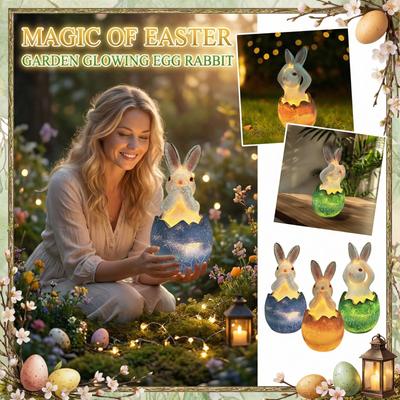 Easter Garden Ambient Light Button Battery Resin Garden Ornament Night Light