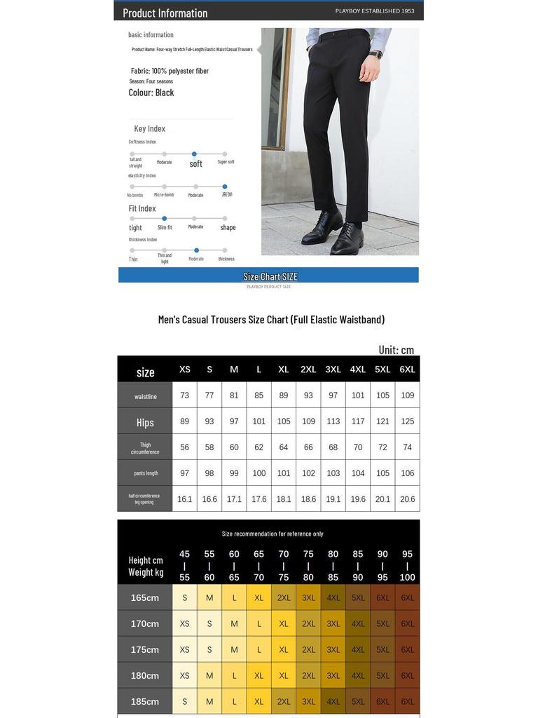 YILITON Men's Four-Way Stretch Straight Leg Business Suit Pants