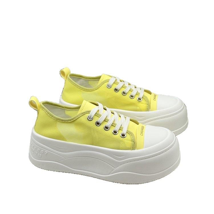 Thick-soled Mesh White Shoes Women's 2025 Summer New Versatile Breathable Casual Board Shoes Sports Shoes Women's Shoes Muffin Bottom