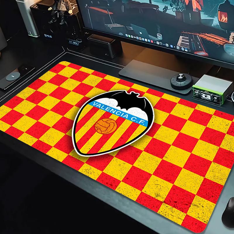 Valencia CF Logo Color Mouse Pad Large Gaming Table Cushion Non-slip Laptop Tablet Big Mousepad XXL Mat Mini PC Playmat With Lock edge
