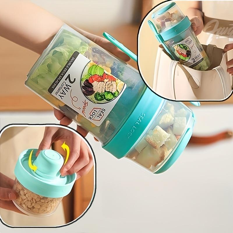 Set di Tazze Portatili per Insalata di Frutta, Cereali e Yogurt: A prova di perdite, Lavabile in lavastoviglie, Adatto per Lavoro, Scuola e Viaggio - Regali Perfetti per Halloween e Natale