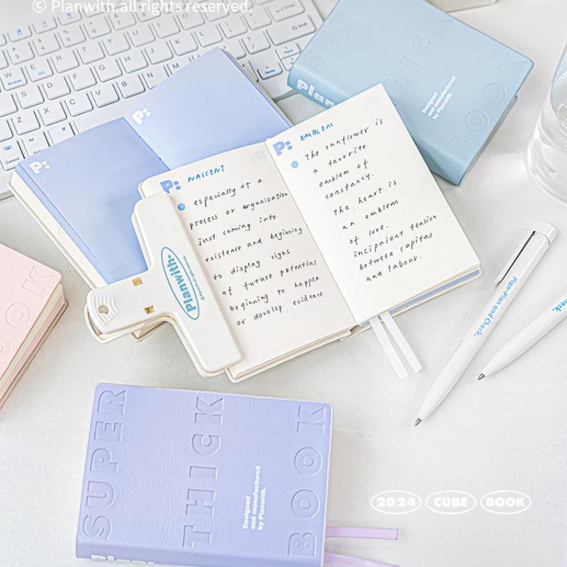 80*123MM High Face Value Thick PU Embossed Two-color Blank Inner Page Study Notes Memo Portable Pocket Notebook