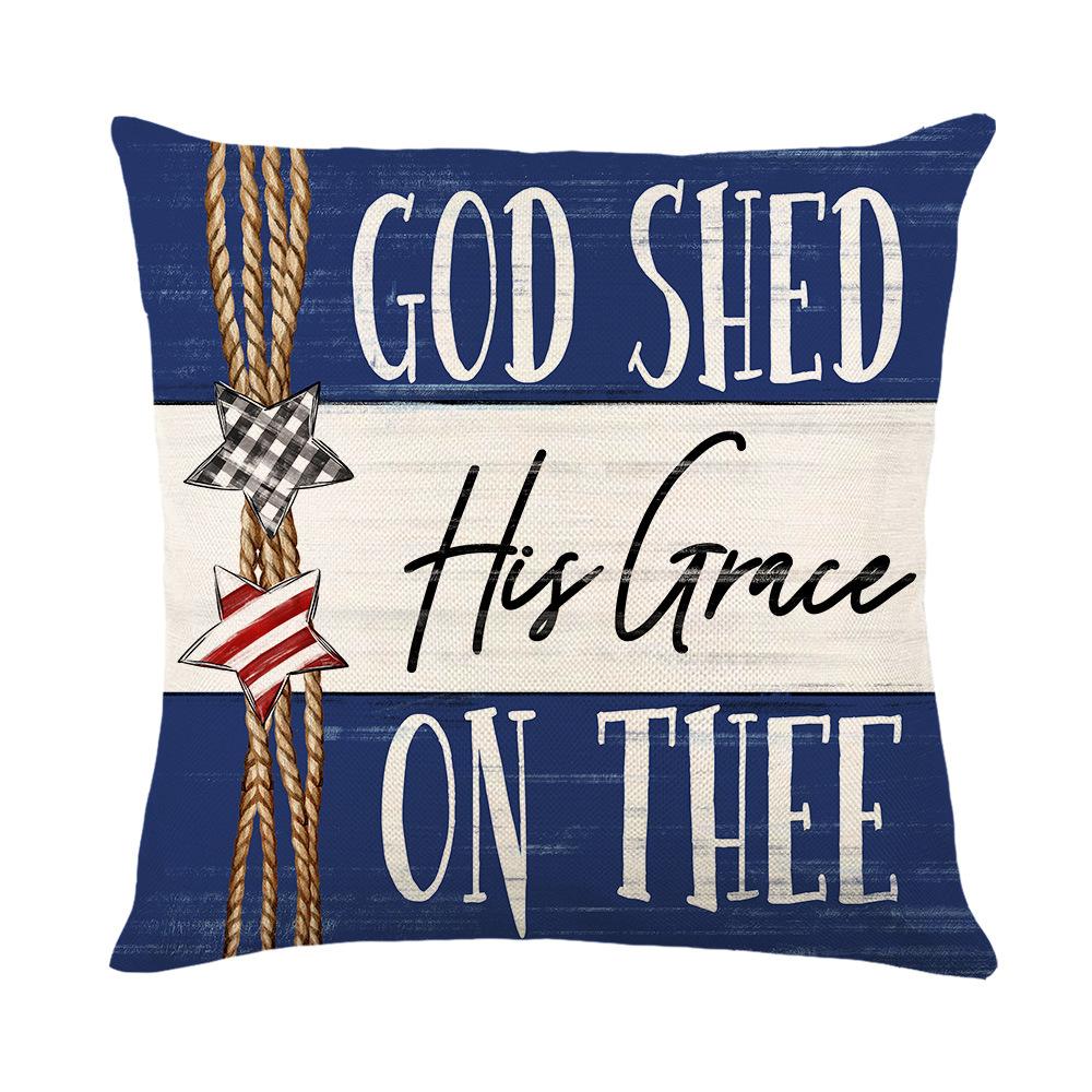 Linen Printed Pillow Cover Home Living Room Decoration Pillow Cover Bedroom Cushion Cover