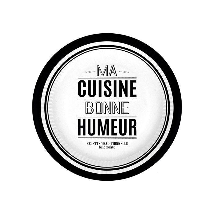 Set de 10 assiettes en carton 18 cm Ma cuisine