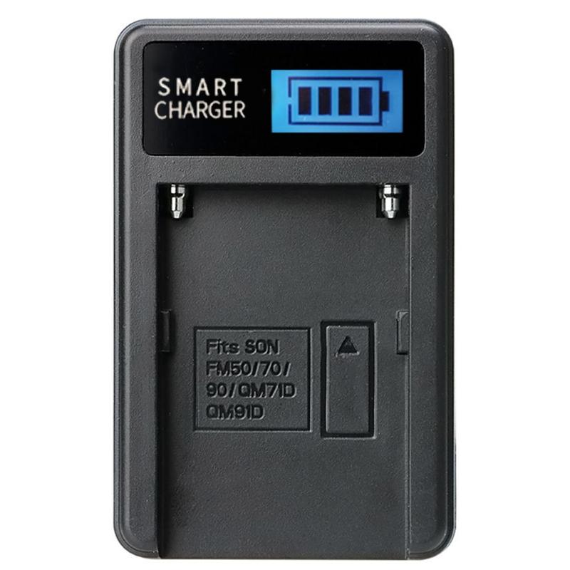 Convenient NPF550 Camera Battery LCD Micro USB Charger for NPF550/F750/F960/F970,NPFM50/FM70/FM90 Cameras Batteries