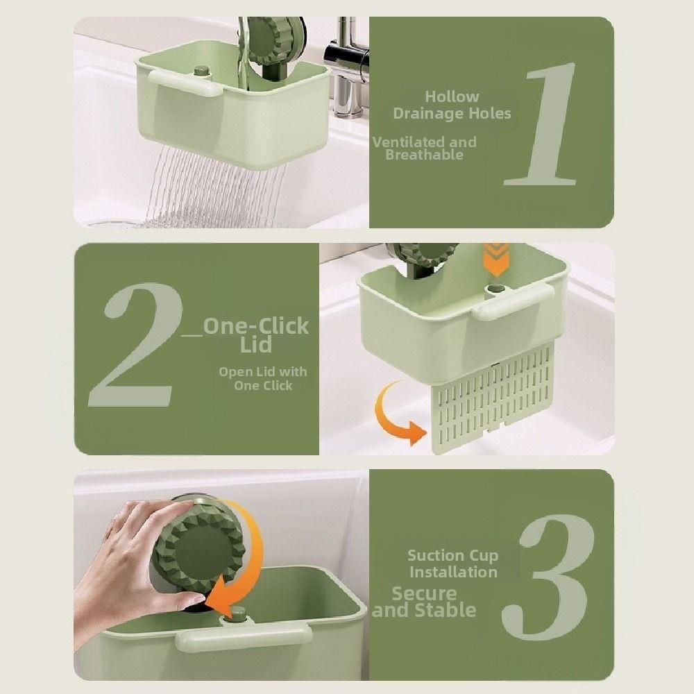 2Pcs Detachable Sink Strainer Basket Creative Fruit Washing Filter Rack Bathroom