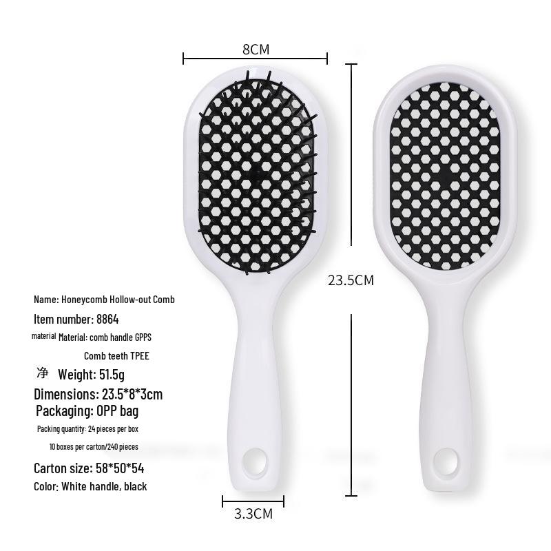 Hollow Comb: Fluffy Anti-Tangle Hairdresser & Scalp Massager