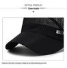 Breathable Mesh Sunscreen Flat Top Hat for Middle-Aged and Elderly Men - Casual Outdoor Cap.