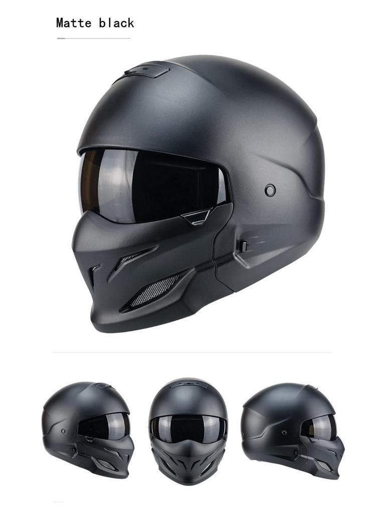 Samurai Black Scorpion Retro Men's Helmet - Four Seasons Half Helmet Indian Style