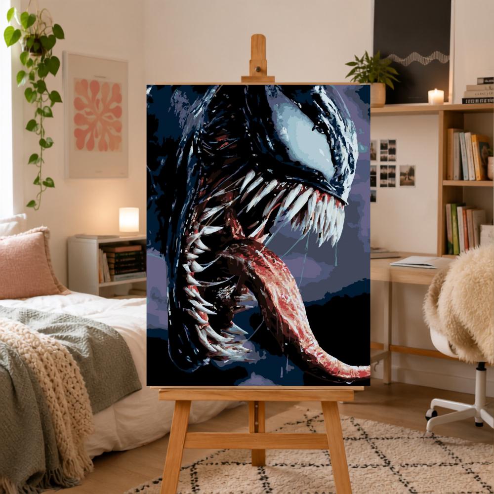 Obraz Do Malowania Po Numerach Z Ramą Venom Marvel 50X70 Cm