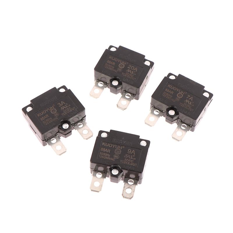 1Pc  88Ar 3A 4A 5A 7A 8A 10A 15A 20A 25A Automatic Reset Circuit Breaker Overload Switch Over Current Protector